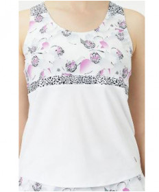Cross Court Matisse Scoop Neck Tank- White 8701-0110