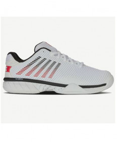 K-Swiss Hypercourt Express 2 2E Width Men's Shoe White/Black/Red 06806-140
