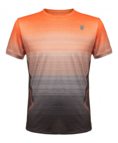 K-Swiss Black & Spicy Surge Short Sleeve Crew-Spicy MT06-K24888