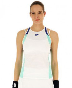 Lotto Top Ten Printed Tank-White- Green Cabbage 212830-5PC