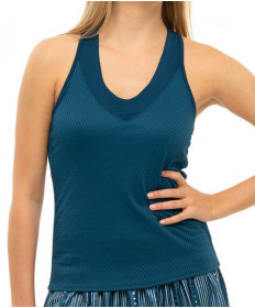 Lucky In Love Pretty in Ink Wavy V-Neck Tank-Indigo CT644-402