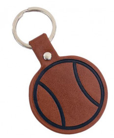Racquet Inc Leather Tennis Ball Keychain- RITG171