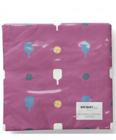 Racquet Inc. Pickleball Cocktail Napkins (20 pack) - Plum RITG255