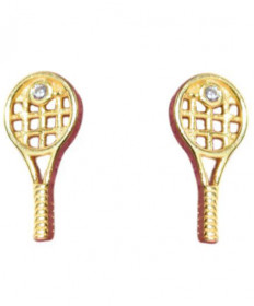 Racquet Inc. Tennis Racquet Earrings- Gold RITG267