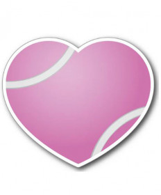 Racquet Inc.Tennis Heart Magnet- Pink RITG287