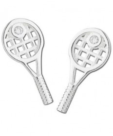Racquet Inc Tennis Racquet Earrings-Silver RITG92