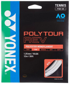 Yonex PolyTour Rev 16L 1.25- White PTGRV125W