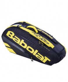Babolat Pure Aero Racquet Holder 6 Pack Bag Black/Yellow 2020 751212-142MY