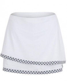 Cross Court Manhattan Tiered Skirt-White 8640-0110