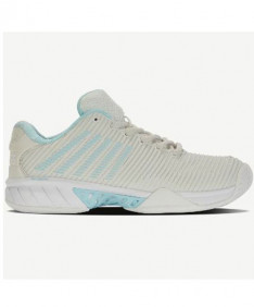 K-Swiss Hypercourt Express 2 WIDE Women's Tennis Shoes Gray White Blue 06807-089